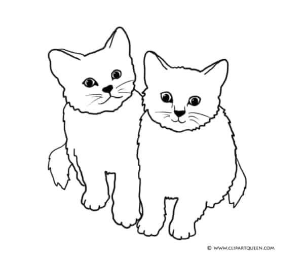 18 desenho de gatinhos para colorir Clipartqueen