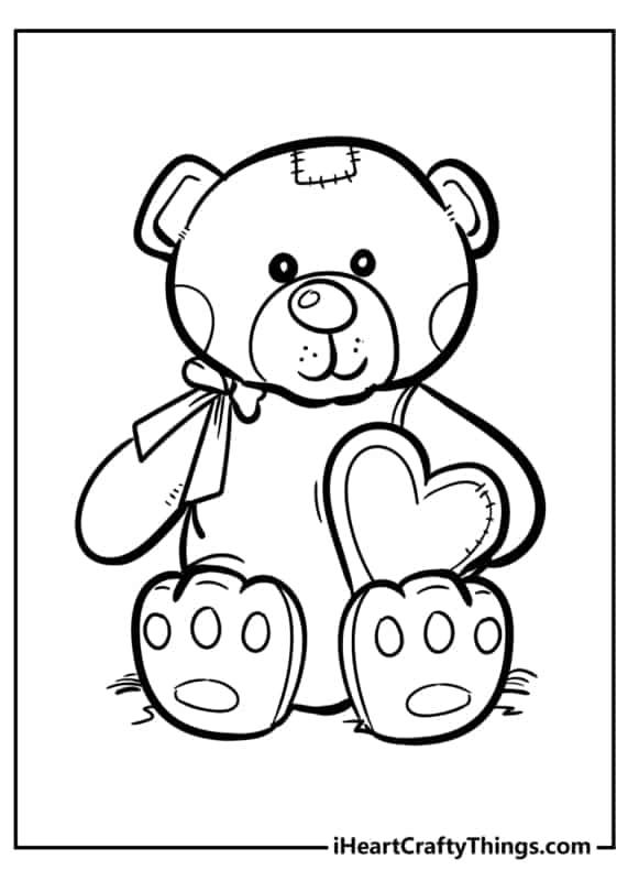29 desenho fofo de urso de pelucia para colorir I Heart Crafty Things
