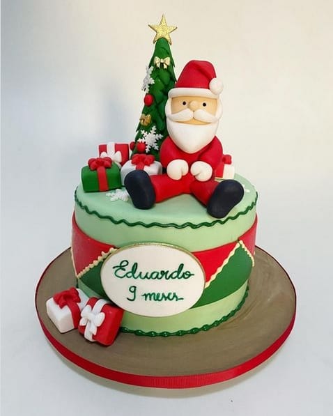 40 bolo decorado para mesversario de natal @cheioderecheio