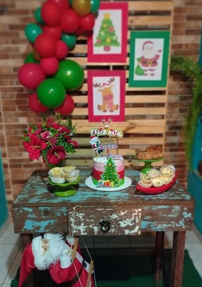7 decoracao simples e rustica de mesversario natalino @mini festas barbarabrito