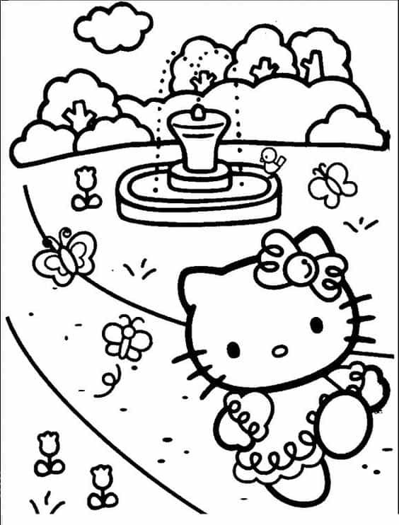 Desenho de Hello Kitty para Colorir - Colorir.com