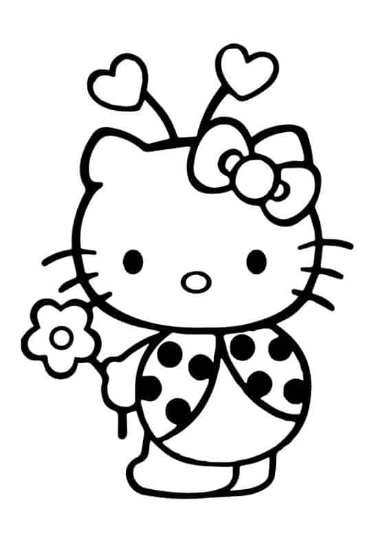 Hello Kitty para colorir