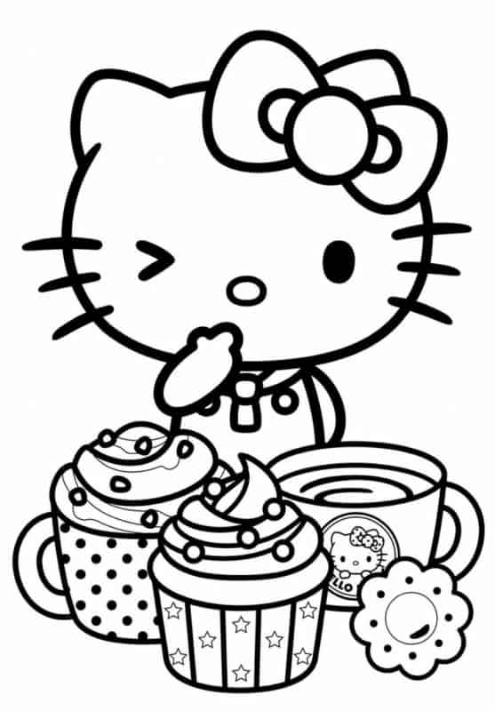 50+ Desenhos para colorir da Hello Kitty - Como fazer em casa