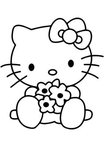 Hello Kitty para colorir