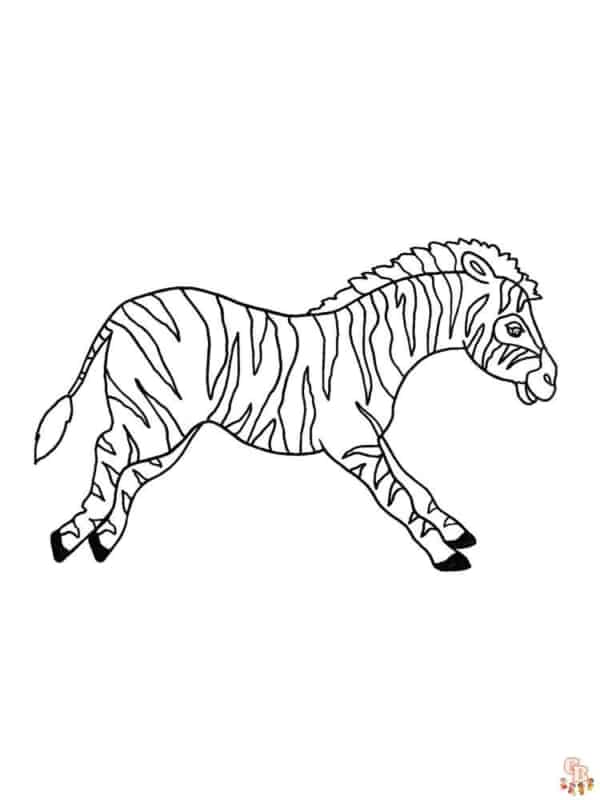 18 atividade para pintar de zebra GBcoloring
