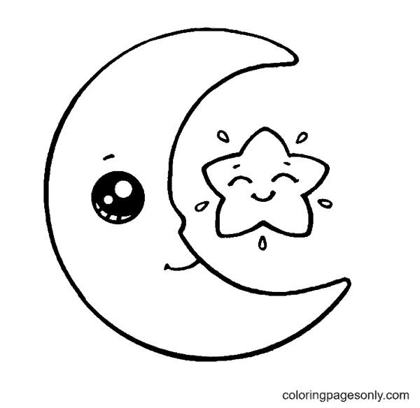 Desenhos da Lua Sorrindo para Imprimir e Colorir Grátis : r