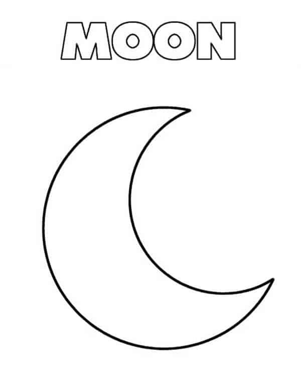 3 desenho simples de lua para imprimir Coloring Pages
