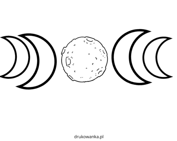 33 atividade de colorir de fases da lua Drukowanka