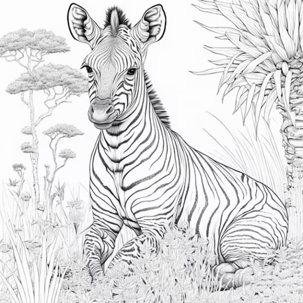 33 zebra em safari para imprimir Freepik