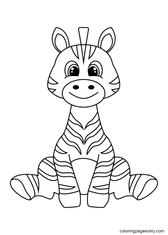41 desenho cute de zebra Coloring Pages