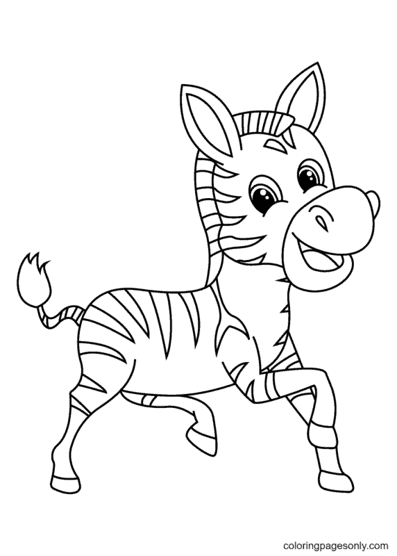 43 desenho fofo de zebra para imprimir Coloring Pages