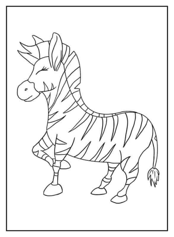 53 desenho de zebrinha Bora Colorir