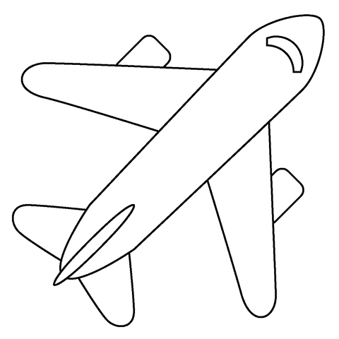 Aviao para colorir