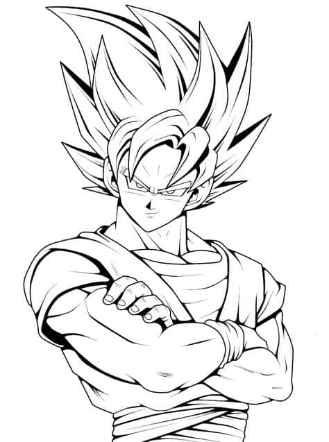 Imagem de Goku para imprimir e pintar - 7  Goku desenho, Son goku, Páginas  para colorir gratuitas