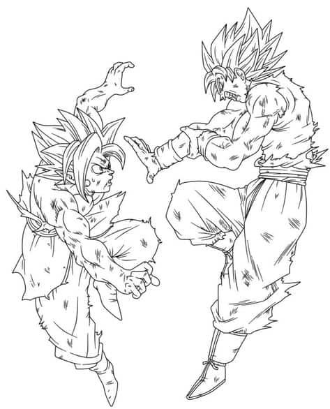 Goku batalha