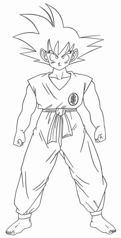 Goku colorir ideias