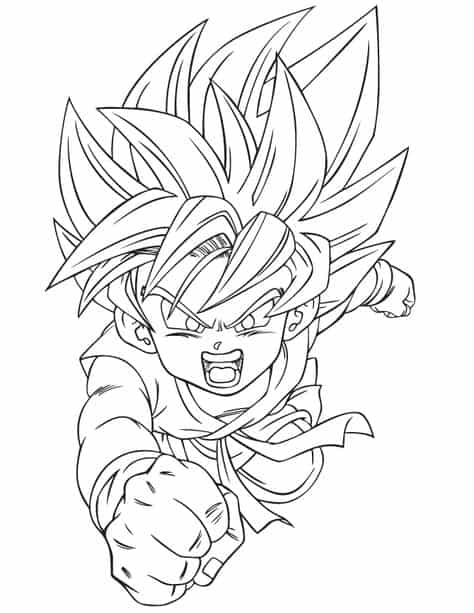 Goku colorir