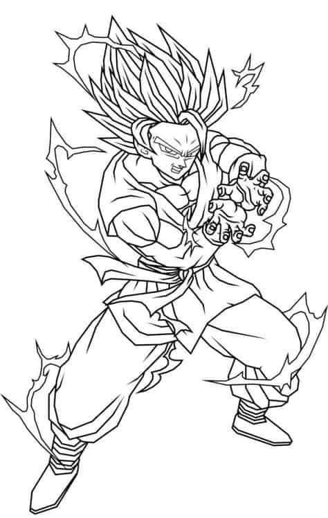 Goku dando poder