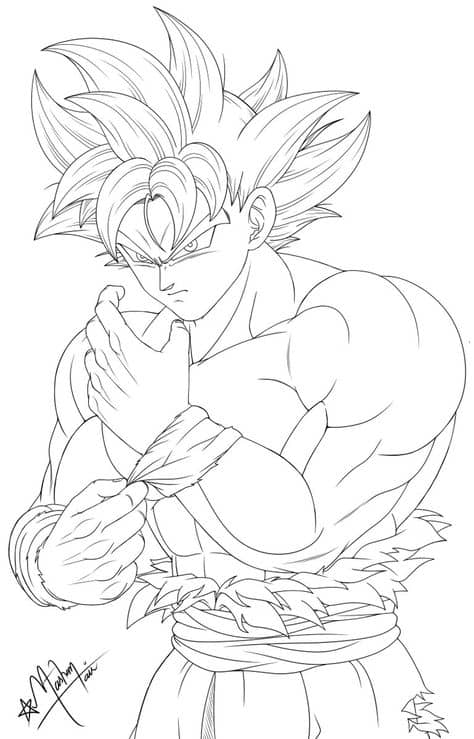 Goku desenho para colorir