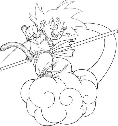 Goku na nuvem