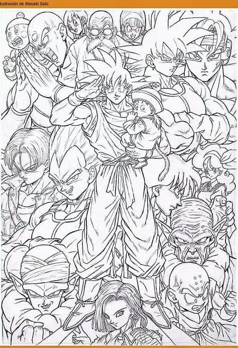 Goku para colorir desenho