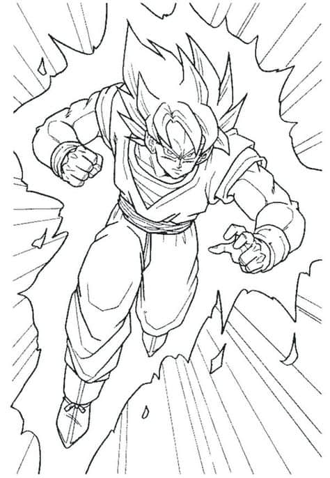 Goku para colorir desenhos