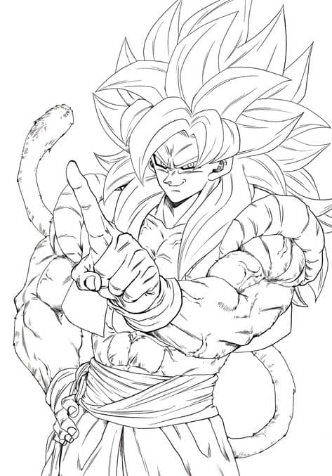 Goku transformado para pintar