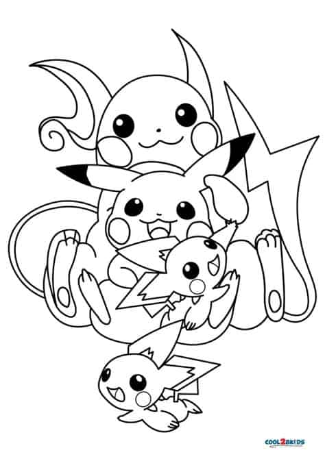 Pikachu com sua familia