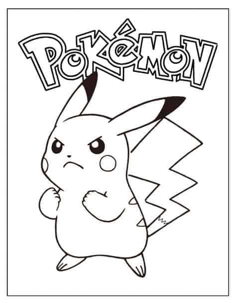 Pikachu para colorir desenho