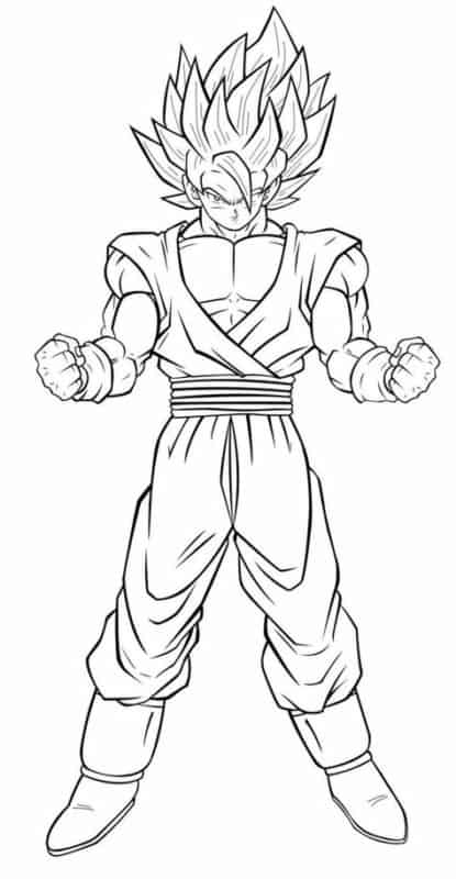 desenho do Goku para colorir