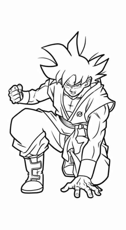 ideia de Goku para colorir
