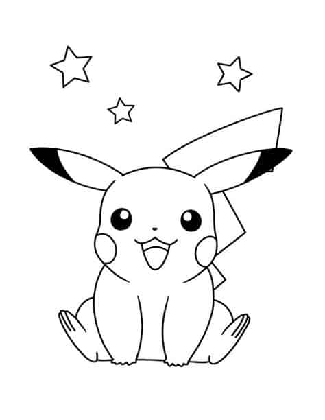 imagem Pikachu para colorir