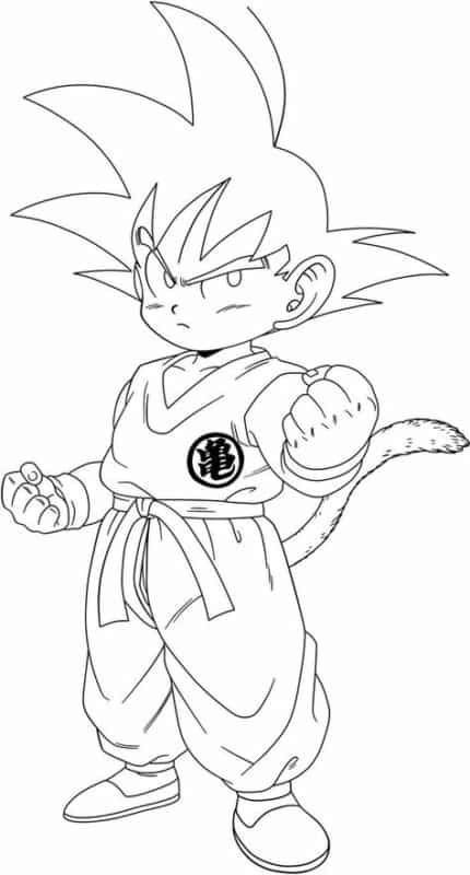 imagem do Goku para colorir