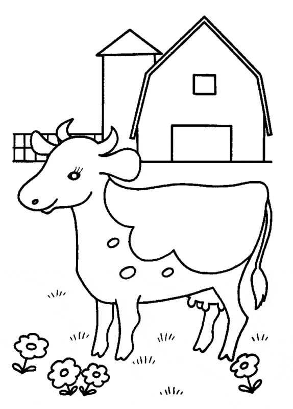 10 desenho simples de vaca Best Coloring Pages For Kids