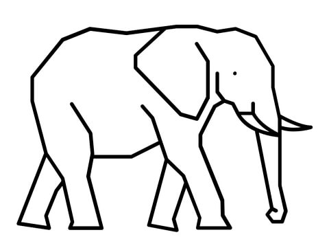 11 desenho gratis de elefante Super Coloring