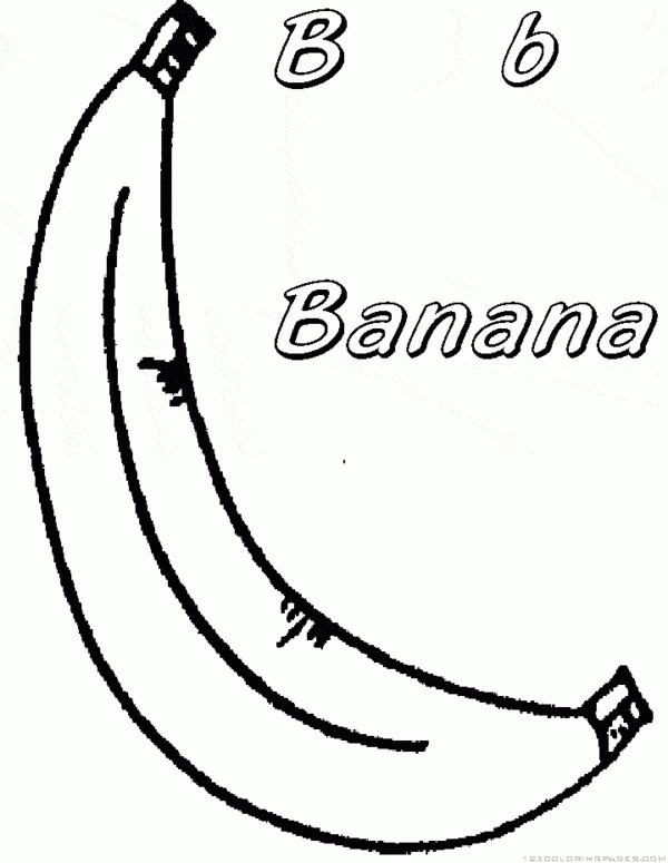 12 atividade simples de banana Coloring Pages