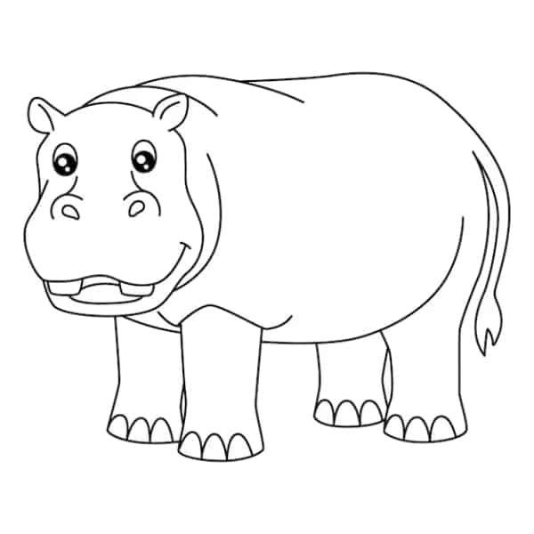 15 desenho gratis de hipopotamo Freepik