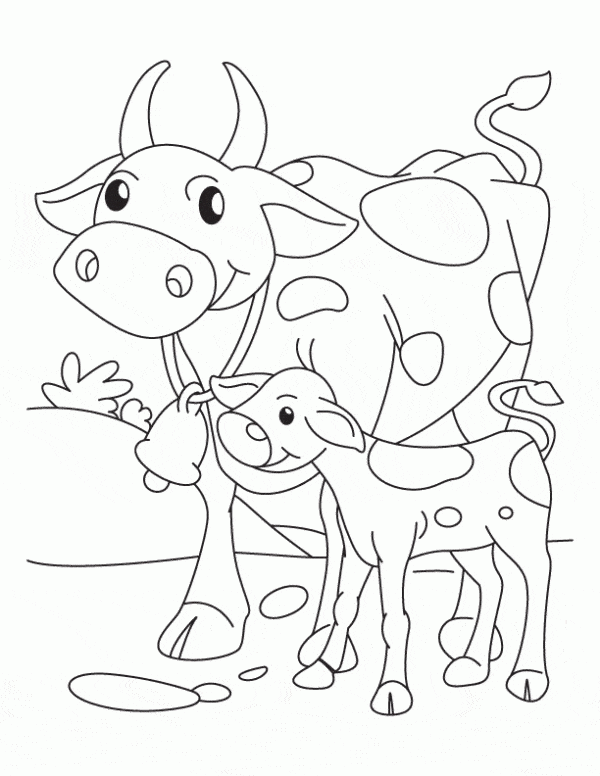 18 desenho de vaca e bezerro para pintar Coloring Home