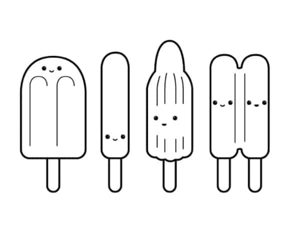 25 desenhos de sorvete picole para colorir Coloring Pages