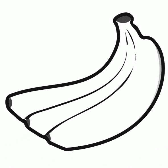 27 cacho de banana para colorir Drukowanka