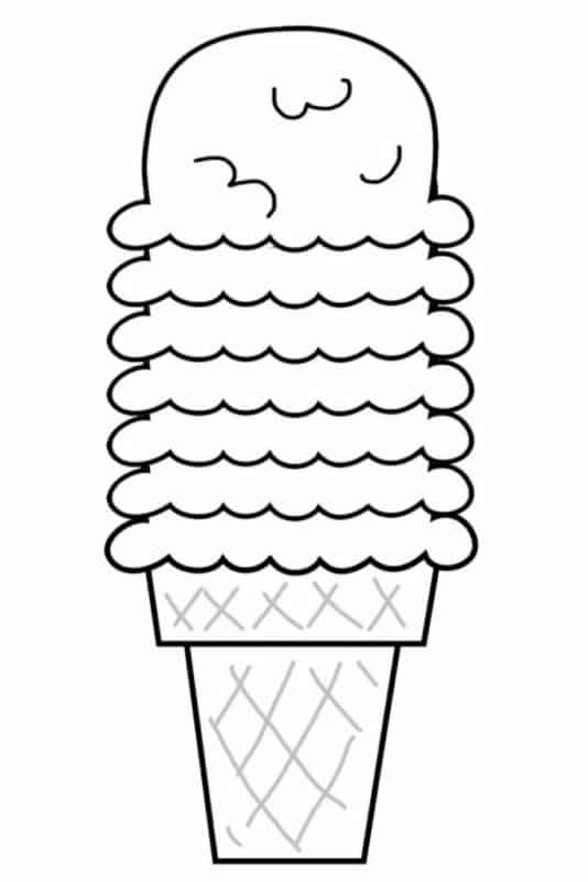 3 desenho de sorvete facil para pintar Kids Activities Blog