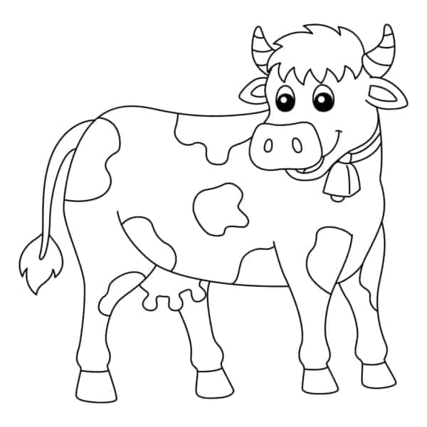 37 desenho de colorir de vaca malhada Freepik