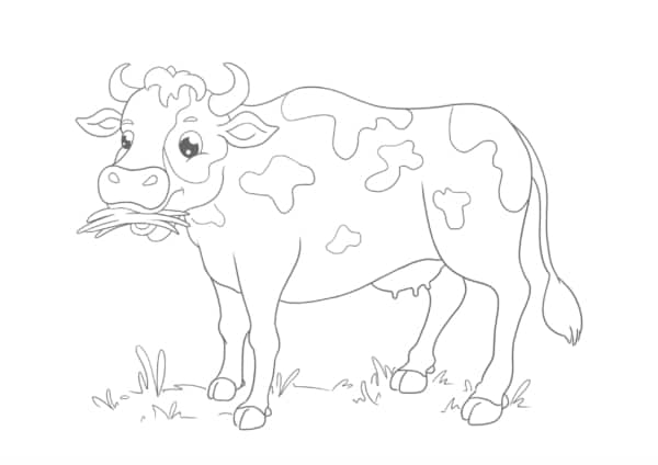 38 desenho de vaca malhada comendo Nilo Toys