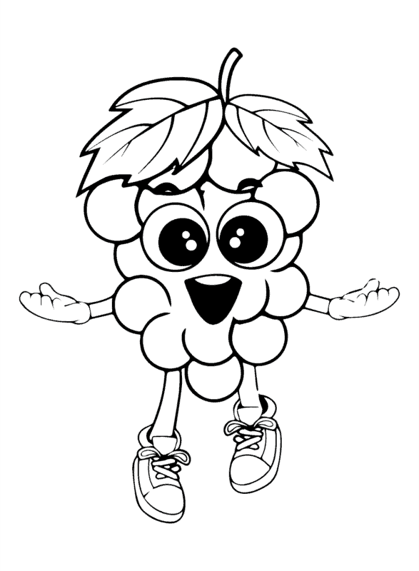 44 desenho fofo de cacho de uva Coloring Pages For Kids And Adults