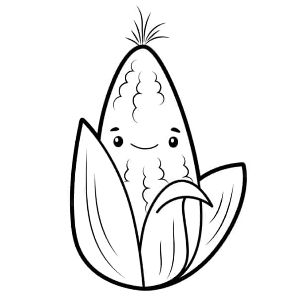 46 desenho cute de milho para colorir Freepik