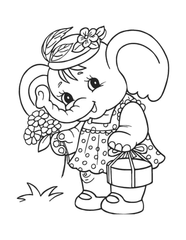 47 desenho cute de elefantinha Pinterest