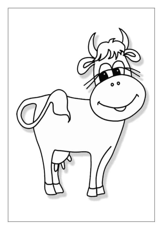47 desenho fofo e simples de vaca Kifesto