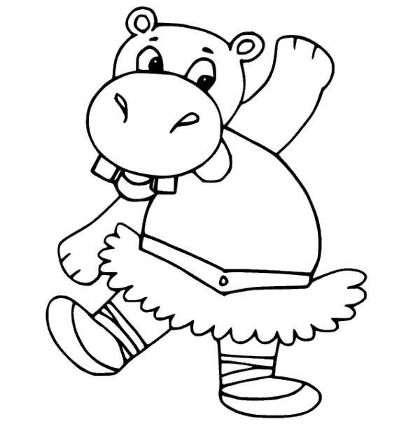 48 atividade de colorir de hipopotamo dancando Coloring Pages For Kids And Adults
