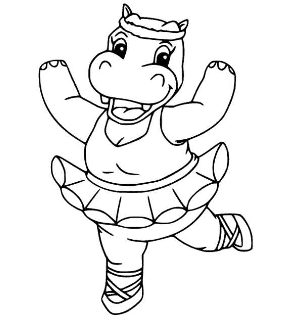 51 hipopotamo dancando para colorir Coloring Pages For Kids And Adults