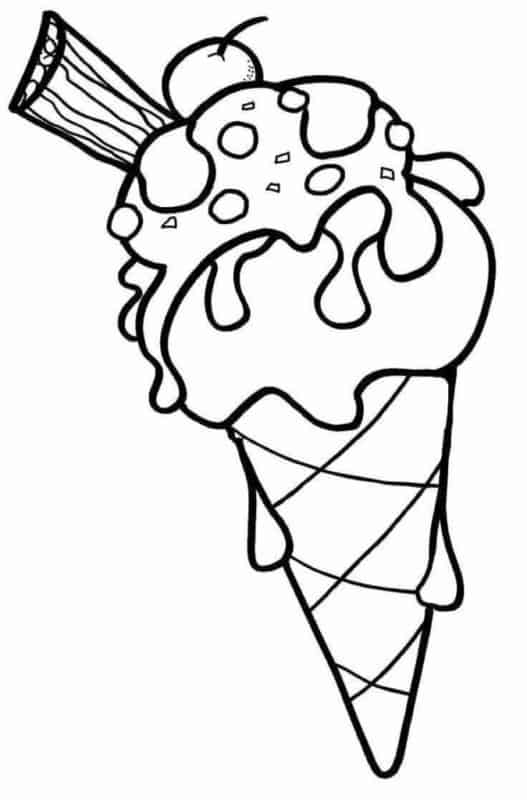 7 sorvete na casquinha para colorir WONDER DAY